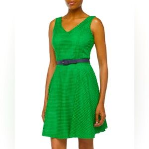 Sharagano Eyelet Lace‎ Knit Fit & Flare Day Dress